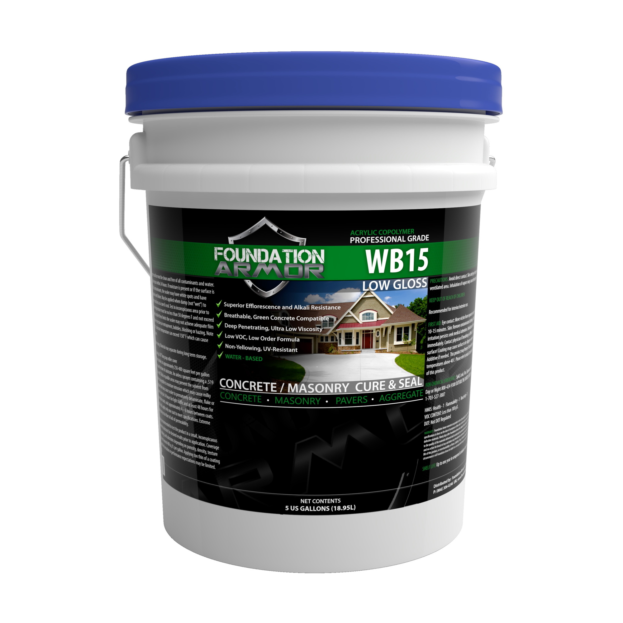 Foundation Armor, Low Gloss Water Based Acrylic Concrete Sealer